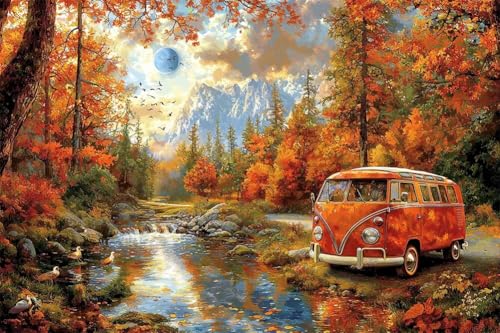 Erwachsene und Anfänger Diamond Painting DIY 5D Voll Bohren Set Herbstwaldbus Bild Diamant Gemälde Diamant Malerei Arts Craft Perfekt Für Entspannung Und Wand Decor Runder Diamant 40x60cm C0552 Erwachsene und Anfänger Diamond Painting DIY 5D Voll Bohren Set Herbstwaldbus Bild Diamant Gemälde Diamant Malerei Arts Craft Perfekt Für Entspannung Und Wand Decor Runder Diamant 40x60cm C0552 von Generic