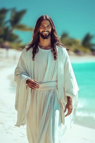 Erwachsene und Anfänger Diamond Painting DIY 5D Voll Bohren Set Jesus Am Meer Bild Diamant Gemälde Diamant Malerei Arts Craft Perfekt Für Entspannung Und Decor Quadratischer Diamant 40x60cm C1489 von Generic