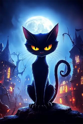 Erwachsene und Anfänger Diamond Painting DIY 5D Voll Bohren Set Niedliche Cartoon Katze Bild Diamant Gemälde Diamant Malerei Arts Craft Perfekt Für Entspannung Und Decor Runder Diamant 20x30cm C0349 von Generic