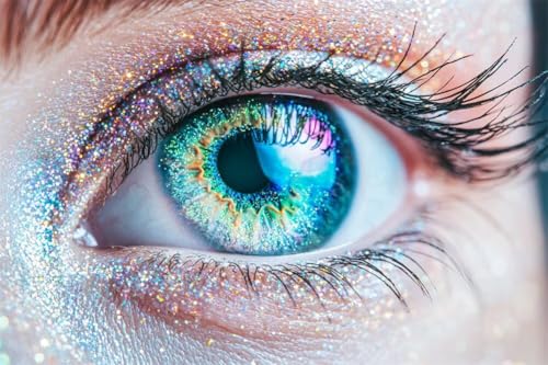 Erwachsene und Anfänger Diamond Painting DIY 5D Voll Bohren Set Schöne Bunte Augen Bild Diamant Gemälde Diamant Malerei Arts Craft Perfekt Für Entspannung Und Wand Decor Runder Diamant 20x30cm C0511 von Generic