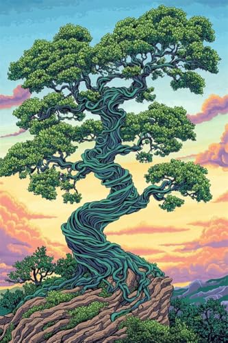 Erwachsene und Anfänger Diamond Painting DIY 5D Voll Bohren Set Schöner Großer Baum Bild Diamant Gemälde Diamant Malerei Arts Craft Perfekt Für Entspannung Und Wand Decor Runder Diamant 20x30cm C0471 von Generic