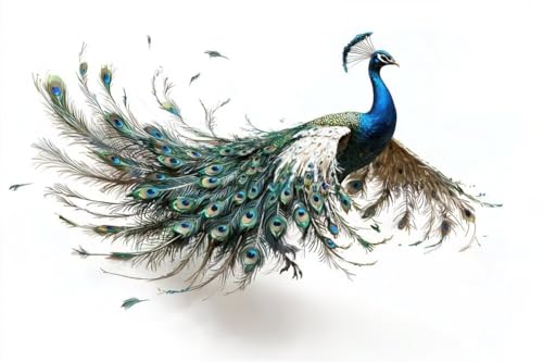 Erwachsene und Anfänger Diamond Painting DIY 5D Voll Bohren Set Schöner Pfau Im Flug Bild Diamant Gemälde Diamant Malerei Arts Craft Perfekt Für Entspannung Und Decor Runder Diamant 40x60cm C0751 Erwachsene und Anfänger Diamond Painting DIY 5D Voll Bohren Set Schöner Pfau Im Flug Bild Diamant Gemälde Diamant Malerei Arts Craft Perfekt Für Entspannung Und Decor Runder Diamant 40x60cm C0751 von Generic