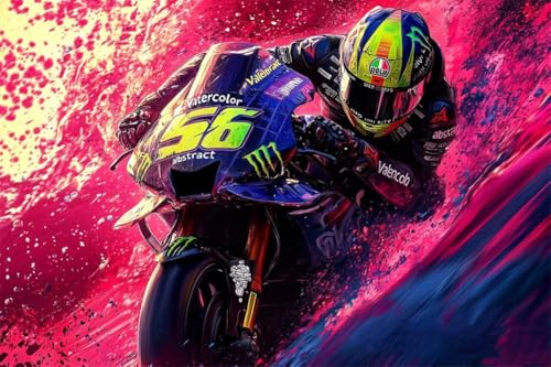 Erwachsene und Anfänger Diamond Painting DIY 5D Voll Bohren Set Sportmotorrad Bild Diamant Gemälde Diamant Malerei Arts Craft Perfekt Für Entspannung Und Decor Quadratischer Diamant 50x75cm C1637 von Generic