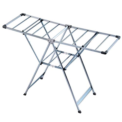 Erweiterbarer, Faltbarer Wäscheständer, Kleiderständer aus Aluminiumlegierung, Handtuch-/Sockentrockner, Wäscheleine, freistehender Wäscheständer, 161 cm, dreilagig Erweiterbarer, Faltbarer Wäscheständer, Kleiderständer aus Aluminiumlegierung, Handtuch-/Sockentrockner, Wäscheleine, freistehender Wäscheständer, 161 cm, dreilagig von Generic