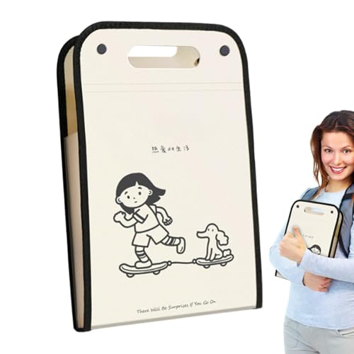 Erweiterbarer Aktenordner: Dekorative Aufbewahrung für Büro, moderner Aktenhalter, -Organizer, erweiterbarer Dokumentenhalter, Papier-Organizer von Generic