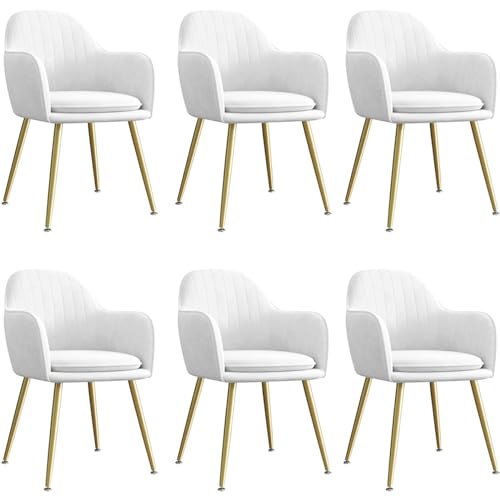 Esszimmerstuhl aus Samtstoff, Küchenstühle 6er-Set, Beistellstuhl, Sessel, Stabiler Schminkstuhl mit Metallbeinen Esszimmerstuhl aus Samtstoff, Küchenstühle 6er-Set, Beistellstuhl, Sessel, Stabiler Schminkstuhl mit Metallbeinen von Generic