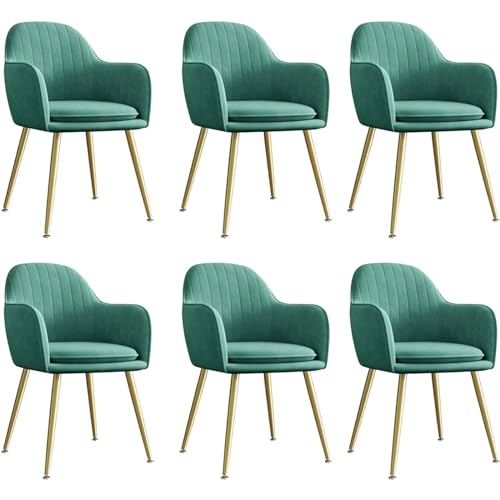 Esszimmerstuhl aus Samtstoff, Küchenstühle 6er-Set, Beistellstuhl, Sessel, Stabiler Schminkstuhl mit Metallbeinen Esszimmerstuhl aus Samtstoff, Küchenstühle 6er-Set, Beistellstuhl, Sessel, Stabiler Schminkstuhl mit Metallbeinen von Generic