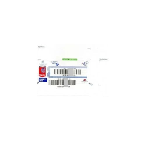 Etiketten Export Tracking, international, LA POSTE Frankreich, Brief, Welt, Express, 300 Stück – für Briefumschläge, Format DL, 110 x 220 cm von Generic