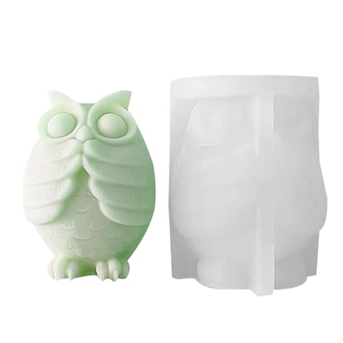 Eulen-Silikonform, flexible Silikonform, Kerzenform aus Kunstharz, leicht zu lösen, für Seife, Gips, Harzhandwerk, Heimdekoration Eulen-Silikonform, flexible Silikonform, Kerzenform aus Kunstharz, leicht zu lösen, für Seife, Gips, Harzhandwerk, Heimdekoration von Generic