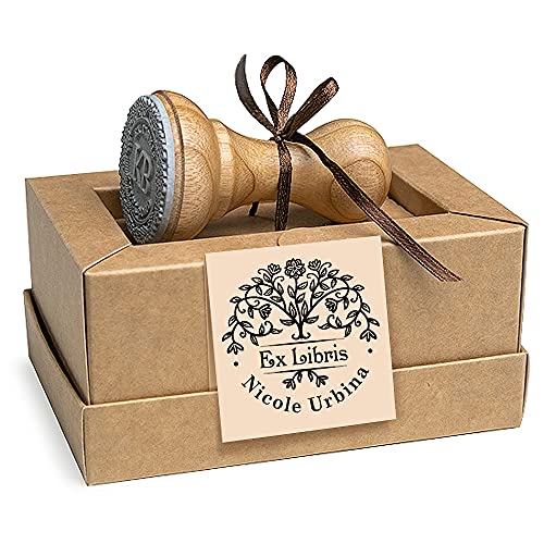 Ex libris Stempel Baum des Lebens Personalisiert, Blütenbaum Buchstempel, Handgemacht für Buchliebhaber in Geschenkbox Ex libris Stempel Baum des Lebens Personalisiert, Blütenbaum Buchstempel, Handgemacht für Buchliebhaber in Geschenkbox von Generic