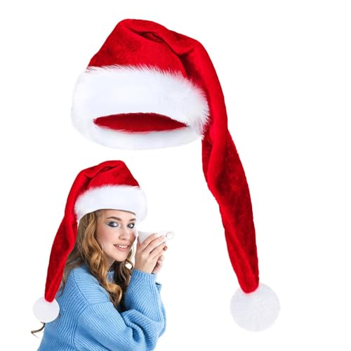 Extra große Nikolausmütze, warme, weiche Samt-Weihnachtsmannmütze, Erwachsene, Unisex, Erwachsene, Cosplay-Kostüm, Weihnachtsmütze für Neujahrsfeiertage Extra große Nikolausmütze, warme, weiche Samt-Weihnachtsmannmütze, Erwachsene, Unisex, Erwachsene, Cosplay-Kostüm, Weihnachtsmütze für Neujahrsfeiertage von Generic