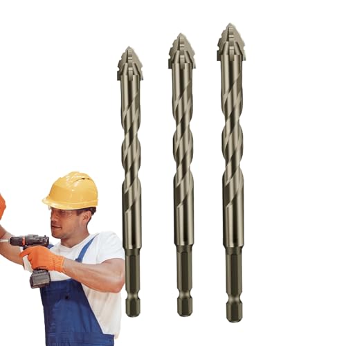 Exzenterschneider Set - Vierfach-Fräsersägezahn Exzenterschneider | Harte Bohrspitzen für Beton Metall Holz Ziegel Exzenterschneider Set - Vierfach-Fräsersägezahn Exzenterschneider | Harte Bohrspitzen für Beton Metall Holz Ziegel von Generic