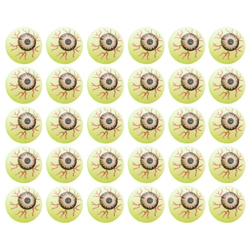 Eye Balls Halloween Pong-Bälle in Form eines Augapfels, realistische und gruselige Augen für Halloween, Geschenktüten für Halloween, 30 Stück, leuchtende Augenballons, von Generic