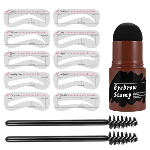 Eyebrow Stencil Kit – 10-Piece High-Contrast Brow Templates, Long-Lasting Makeup Aid | Easy-to-Use, Reusable Design, Perfect for Everyday Use, Suitable for All Ages von Generic