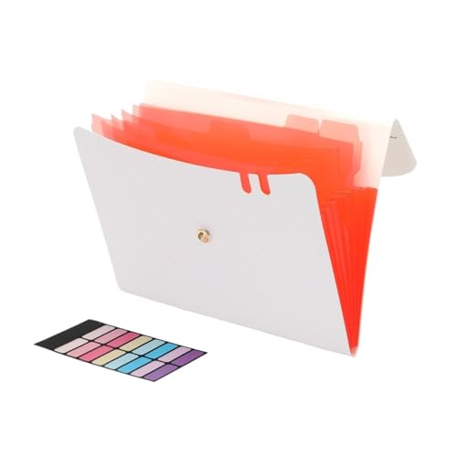 Fächermappen, A4-Format, Akkordeon-Ordner, 7-Fächer-Ordner for Dokumente, for Schulbürobedarf(White) von Generic