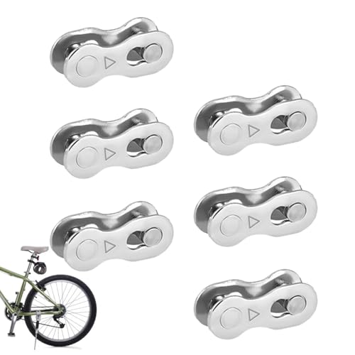 Fahrrad Kettenverbindung - Schnelllink Connector, Fahrradkette Clip, Stahl Ersatzverbindung | Langlebige Kettenverbindung mit rostbeständiger Oberfläche und sicherer Verriegelungsmechanismus für Bike von Generic