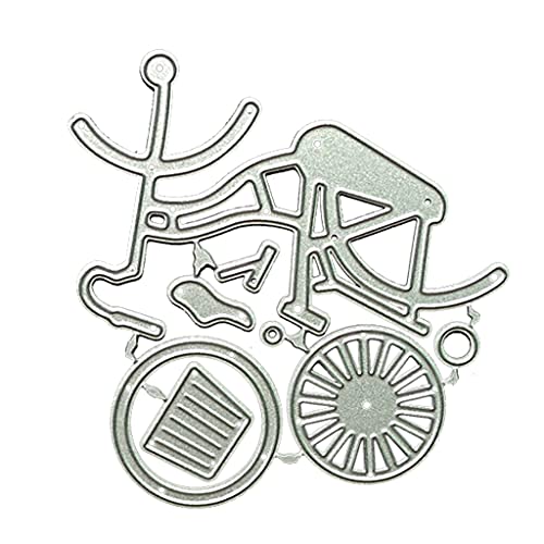Fahrrad Metall Stanzformen Schablone Prägeschablone für DIY Scrapbooking Album dekorative Stanzformen für Kartenherstellung von Generic
