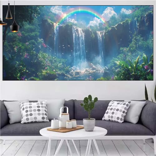 Fallen Diamond Painting xxl 100x200cm Diamond Painting Erwachsene Landschaft Diamant Malerei Set,Mosaikherstellung Malen Nach Zahlen Cross Stickerei Kunst Leinwand Malerei Kits,Gifts Frauen CN-915 von Generic