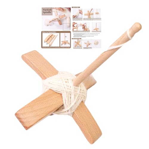 Fallspindeln – Weben Spinner Werkzeug | Leichte türkische Holzspindel zum Häkeln, Weben, Wolle, Garn, Bastelprojekte Fallspindeln – Weben Spinner Werkzeug | Leichte türkische Holzspindel zum Häkeln, Weben, Wolle, Garn, Bastelprojekte von Generic