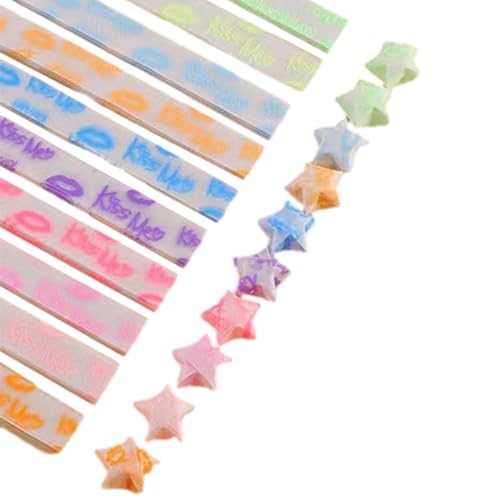 Faltbare Sternpapierstreifen - Glitzerstreifen Zum Biegen Von Glücksstern | Papierhandwerk Mit Faltstreifen, Die Im Dunkeln Leuchten,Für , Ca Dekorationen Faltbare Sternpapierstreifen - Glitzerstreifen Zum Biegen Von Glücksstern | Papierhandwerk Mit Faltstreifen, Die Im Dunkeln Leuchten,Für , Ca Dekorationen von Generic
