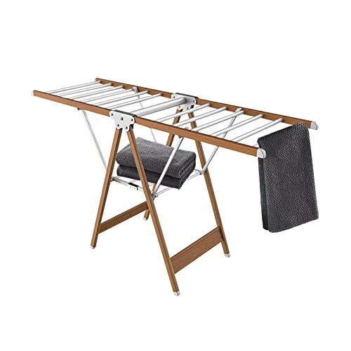 Faltbarer Wäscheständer, 2-stufiger Wäscheständer für drinnen und draußen, 17 Trockenstangen, freistehender Wäscheständer aus Aluminiumlegierung, stabil und langlebig, A-160 cm Faltbarer Wäscheständer, 2-stufiger Wäscheständer für drinnen und draußen, 17 Trockenstangen, freistehender Wäscheständer aus Aluminiumlegierung, stabil und langlebig, A-160 cm von Generic