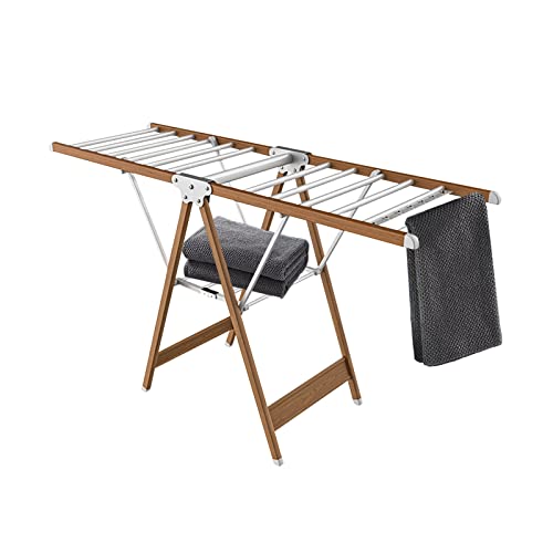 Faltbarer Wäscheständer, 2-stufiger Wäscheständer für drinnen und draußen, 17 Trockenstangen, freistehender Wäscheständer aus Aluminiumlegierung, stabil und langlebig, A-160 cm von Generic