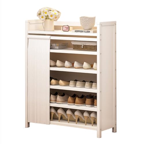 Faltbares Schuhregal, Schuhregal Platzsparend Geschlossen, Mehrschichtiges Aufbewahrungsregal für Flur, Wohnung Oder Mietraum, Kompakter Schuhschrank für Innenräume (B 6 tier/90cm) von Generic