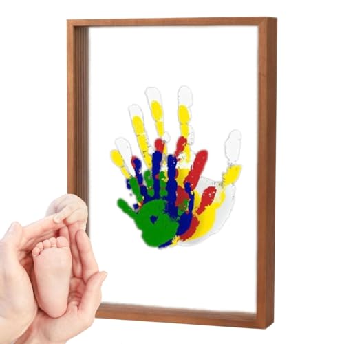 Family Handdruck Keepsake Kit – Handabdruckrahmen für Familien | Eleganter Holzrahmen mit durchscheinenden Blättern, sicheres Kunsthandwerk für Babyhandabdruck, ideal für neue Eltern-Souvenirs Family Handdruck Keepsake Kit – Handabdruckrahmen für Familien | Eleganter Holzrahmen mit durchscheinenden Blättern, sicheres Kunsthandwerk für Babyhandabdruck, ideal für neue Eltern-Souvenirs von Generic