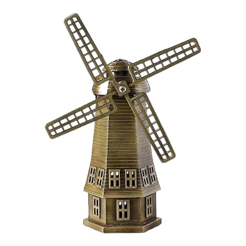 Famous World Architecture Metallstatue Dekor, Motto-Party-Dekoration, Kuchendekoration, Heimtisch, Sammlerstück, Geschenk (Niederländische Windmühle) von Generic