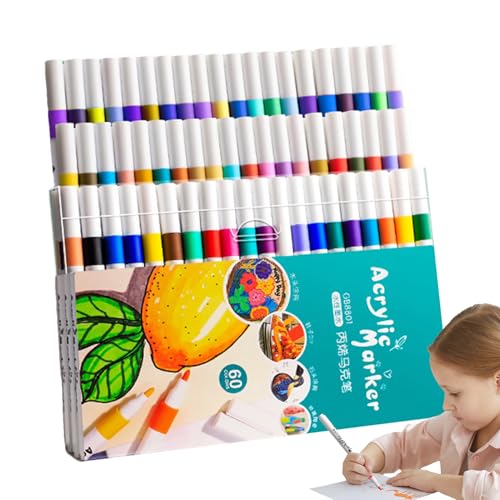 Farben Paint Pen – Marker Set für Kunststifte aus Stoff | Dünner und Bürste Trockene Marker schnell wasserfest für Töpferpapier Keramik Rucksack kreative Zeichnungen Farben Paint Pen – Marker Set für Kunststifte aus Stoff | Dünner und Bürste Trockene Marker schnell wasserfest für Töpferpapier Keramik Rucksack kreative Zeichnungen von Generic