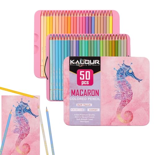 Farbige Bleistifte Bulk - 50 Makkaronfarben Weichkern Malvorlagen, vorgeschaltete Farbstifte Set | Für, Anfänger, Zeichnen, Skizzieren, Schattieren, lebendige Kunst mit 50 Macaron -Farben Farbige Bleistifte Bulk - 50 Makkaronfarben Weichkern Malvorlagen, vorgeschaltete Farbstifte Set | Für, Anfänger, Zeichnen, Skizzieren, Schattieren, lebendige Kunst mit 50 Macaron -Farben von Generic