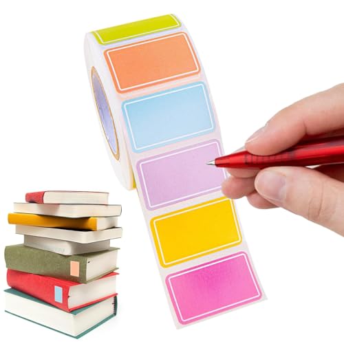 Farbige Etiketten-Aufkleber, abnehmbar, rechteckig, selbstklebende einfarbige und Namensschilder, bunte Ordneretiketten, Inventarorganisierung für Boxen Farbige Etiketten-Aufkleber, abnehmbar, rechteckig, selbstklebende einfarbige und Namensschilder, bunte Ordneretiketten, Inventarorganisierung für Boxen von Generic