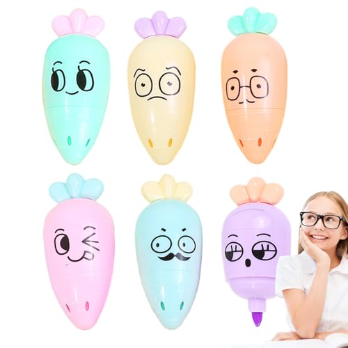 Farbige Highlighters - 6x lustige Highlighter, stabile Farbkrotelfluoreszenzmarker | Farbzeichnung Marker Graffiti 6 Farbstift -Set, attraktive Design tragbarer Marker 6PCs für Kinder und Erwachsene Farbige Highlighters - 6x lustige Highlighter, stabile Farbkrotelfluoreszenzmarker | Farbzeichnung Marker Graffiti 6 Farbstift -Set, attraktive Design tragbarer Marker 6PCs für Kinder und Erwachsene von Generic