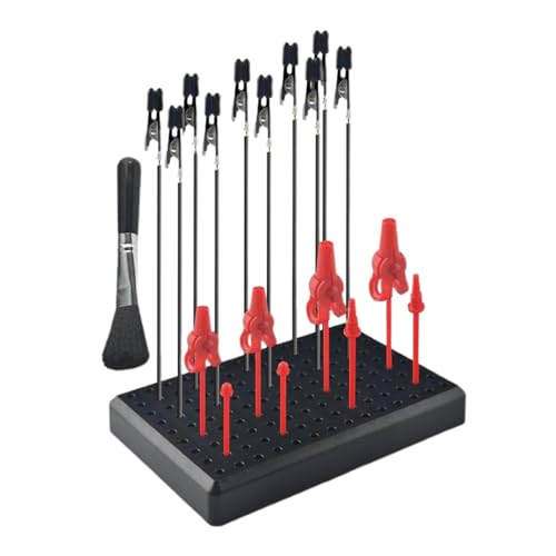 Farbklemme, Krokodilklemme | Miniatur-Modellhalterung aus ABS und Krokodilklemmen-Set, Farbspray, für Airbrush, robuste und präzise Modellierwerkzeuge für von Generic