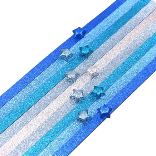 Farbverlaufs-Papierstreifen – Glitzerpapierstreifen für Sterne | 520 Blatt Papierstreifen mit Farbverlauf, sichere Sternpapierstreifen zum Basteln Farbverlaufs-Papierstreifen – Glitzerpapierstreifen für Sterne | 520 Blatt Papierstreifen mit Farbverlauf, sichere Sternpapierstreifen zum Basteln von Generic