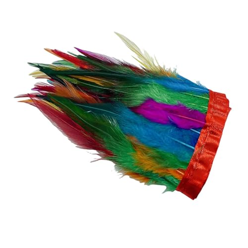 Fasanfedern, zum Basteln, Nähen, Party, Hochzeit, Basteln, gefärbte Gänsefedern, Dekoration, 10–15 cm, farbig, 2 m von Generic