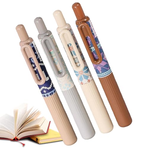 Fat Press Writing Pens einziehbare Kugelschreiber, 4 Stück, 0,5 mm feine Spitze für erwachsene Studenten, die Tagebuch schreiben, Notizen für das Schulbüro zu Hause Fat Press Writing Pens einziehbare Kugelschreiber, 4 Stück, 0,5 mm feine Spitze für erwachsene Studenten, die Tagebuch schreiben, Notizen für das Schulbüro zu Hause von Generic