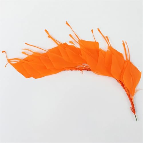Federblume, natürliche Gänsefedern, gefärbt, bunt, Schmuck, Party, Kopfschmuck, Zubehör, Basteln, Dekoration, Orange, Größe L Federblume, natürliche Gänsefedern, gefärbt, bunt, Schmuck, Party, Kopfschmuck, Zubehör, Basteln, Dekoration, Orange, Größe L von Generic