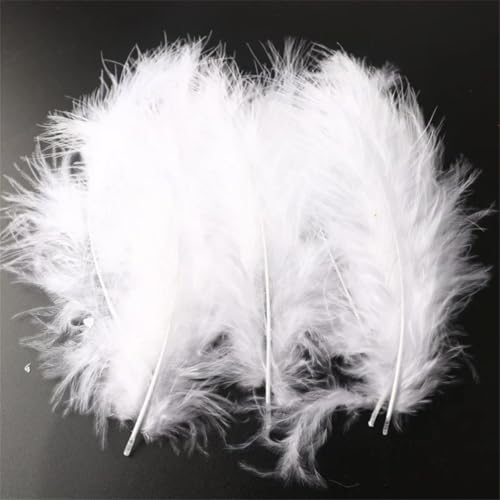 Federn, Gänsedaunen, Federn, Federn, Bekleidungszubehör, Geschenke, Hochzeitsdekoration, 9 cm - 15 cm, Weiß, 50 Stück Federn, Gänsedaunen, Federn, Federn, Bekleidungszubehör, Geschenke, Hochzeitsdekoration, 9 cm - 15 cm, Weiß, 50 Stück von Generic
