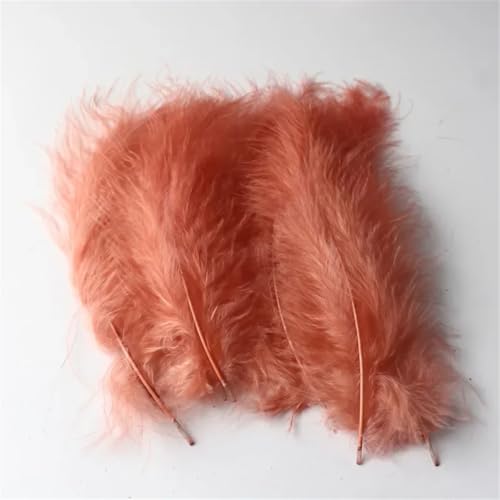 Federn, Gänsedaunen, Federn, Federn, Bekleidungszubehör, Geschenke, Hochzeitsdekoration, 9 cm - 15 cm, hellkaffeefarben, 50 Stück von Generic