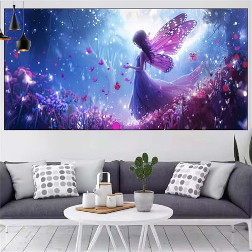 Fee Diamond Painting xxl 100x200cm Diamond Painting Erwachsene Schmetterling Diamant Malerei Set,Mosaikherstellung Malen Nach Zahlen Cross Stickerei Kunst Leinwand Malerei Kits,Gifts Frauen CN-1068 von Generic