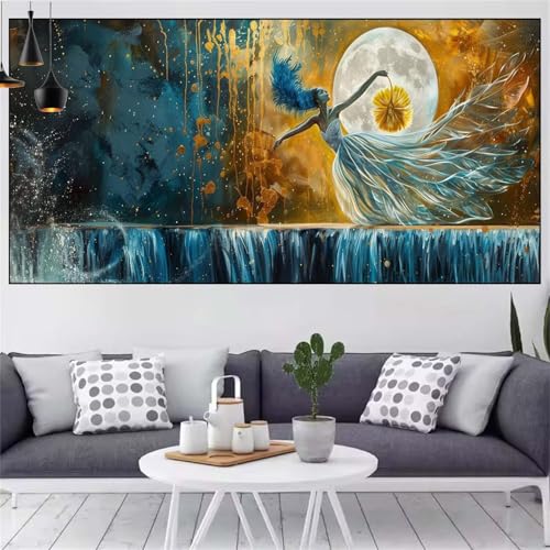 Fee Diamond Painting xxl 60x120cm Diamond Painting Erwachsene Mond Diamant Malerei Set,Mosaikherstellung Malen Nach Zahlen Cross Stickerei Kunst Leinwand Malerei Kits,Décor Geschenke Frauen CN-1080 Fee Diamond Painting xxl 60x120cm Diamond Painting Erwachsene Mond Diamant Malerei Set,Mosaikherstellung Malen Nach Zahlen Cross Stickerei Kunst Leinwand Malerei Kits,Décor Geschenke Frauen CN-1080 von Generic
