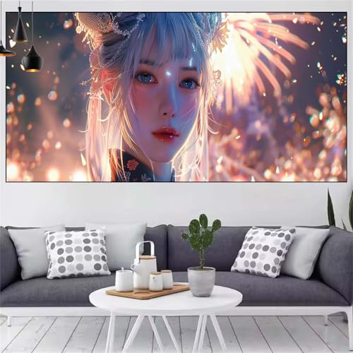Fee Diamond Painting xxl 90x180cm Diamond Painting Erwachsene Karikatur Diamant Malerei Set,Mosaikherstellung Malen Nach Zahlen Cross Stickerei Kunst Leinwand Malerei Kits,Décor Gifts Frauen CN-1061 von Generic