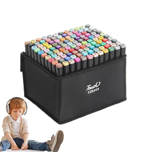 Feine Spitze und Pinselspitze - Marker-Set, Marker, Malmarker, Sketchenstift, feine Spitze und Pinselspitze, Malmarker, Osterkorb für Teenager Feine Spitze und Pinselspitze - Marker-Set, Marker, Malmarker, Sketchenstift, feine Spitze und Pinselspitze, Malmarker, Osterkorb für Teenager von Generic