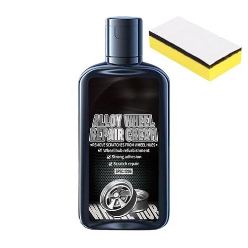 Felgenkratzer-Reparatur-Set, 120 g, Aluminium-Legierung, cremefarben, Stahlnabenkratzer-Entferner mit -Werkzeug, effizient für Autofelgen, Leichtmetallfelgen-Polieren, Fahrzeugreparationslösung Felgenkratzer-Reparatur-Set, 120 g, Aluminium-Legierung, cremefarben, Stahlnabenkratzer-Entferner mit -Werkzeug, effizient für Autofelgen, Leichtmetallfelgen-Polieren, Fahrzeugreparationslösung von Generic