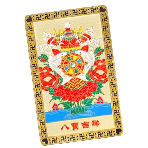 Feng Shui Gott der Karte, Chinesische Feng Shui Karte - Goldene Karte Feng Shui Gott der Frau Mann Glücksbringer Dekoration Goldene Talisman-Karte für und Glück von Generic