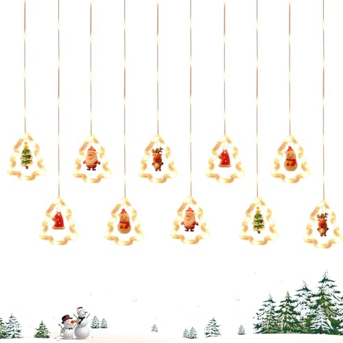 Fenster- für den Innenbereich – Weihnachtsbeleuchtung für Fenster – wasserdicht, dimmbar, Stimmungslicht, Partydekoration, für Haus, Garten, Baum, Hochzeit, Klassenzimmer Fenster- für den Innenbereich – Weihnachtsbeleuchtung für Fenster – wasserdicht, dimmbar, Stimmungslicht, Partydekoration, für Haus, Garten, Baum, Hochzeit, Klassenzimmer von Generic