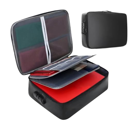 Feuerfester Dokumententresor – Dokumententresor mit sicherer Verriegelung | Tragbarer wasserdichter Organizer für Papiere, Wertsachen und privaten oder professionellen Gebrauch Feuerfester Dokumententresor – Dokumententresor mit sicherer Verriegelung | Tragbarer wasserdichter Organizer für Papiere, Wertsachen und privaten oder professionellen Gebrauch von Generic