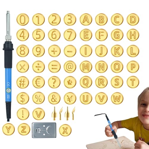 Feuerwehr-Malgerät – Holzbrenner, Buchstaben-Feuermalerei | Alphabet Brennset Pay, Heißprägewerkzeug aus Holz, Brennstoffwerkzeug aus Holz für kreative und Geschenke Feuerwehr-Malgerät – Holzbrenner, Buchstaben-Feuermalerei | Alphabet Brennset Pay, Heißprägewerkzeug aus Holz, Brennstoffwerkzeug aus Holz für kreative und Geschenke von Generic