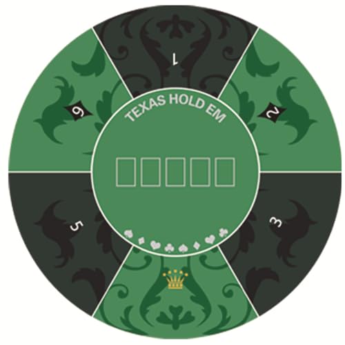 Filzmatte für Tischspiele, 1,2 x 1,2 m, Poker, Texas Hold'em, runde Pokertischplatte, Tragetasche für 8 Spieler, Pokerspiele, Blackjack, Casino Filzmatte für Tischspiele, 1,2 x 1,2 m, Poker, Texas Hold'em, runde Pokertischplatte, Tragetasche für 8 Spieler, Pokerspiele, Blackjack, Casino von Generic